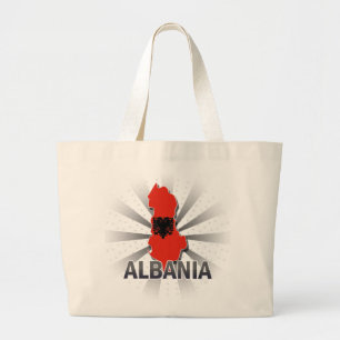 Bolsa Tote Grande Mapa 2,0 da bandeira de Albânia
