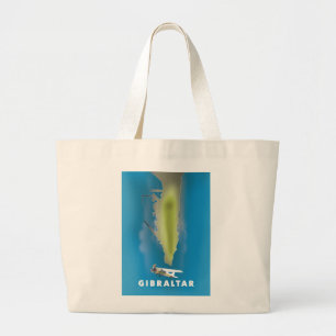 Bolsa Tote Grande Mapa de Gibraltar