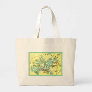 Bolsa Tote Grande Mapa do Lago Minnetonka