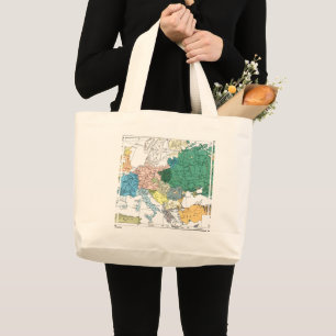 Bolsa Tote Grande Mapa racial de Europa