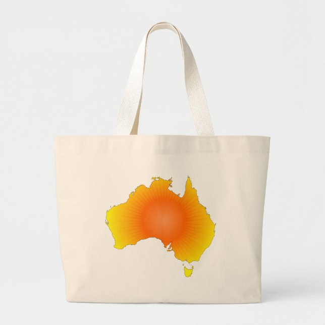 Bolsa Tote Grande Mapa Sunny Austrália (Frente)
