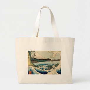 Bolsa Tote Grande Mar Japonês de Satta Hiroshige Art