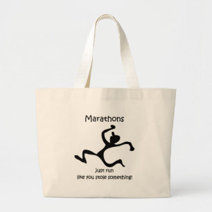 Bolsa Tote Grande Maratona engraçada