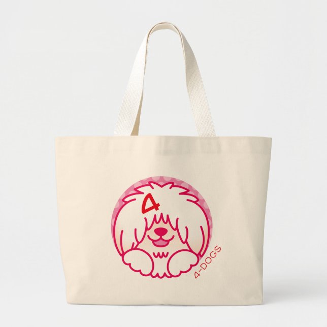 Bolsa Tote Grande marca de cor (Frente)