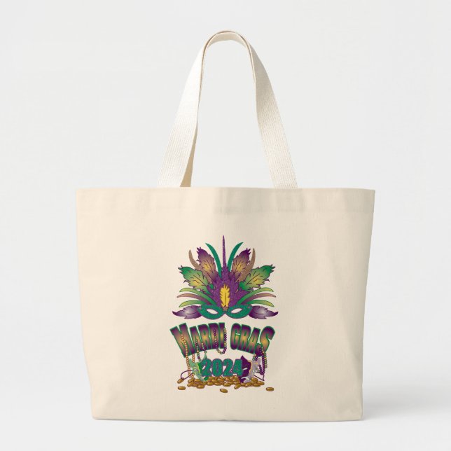 Bolsa Tote Grande Mardi Gras 2024 Bag (Frente)