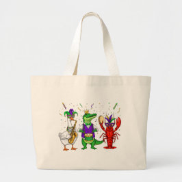 Bolsa Tote Grande Mardi Gras Animals Tote Bag – Fun Carnival Parade 
