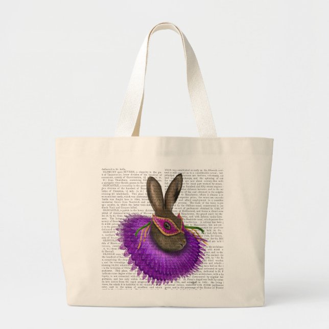 Bolsa Tote Grande Mardi Gras Hare 2 (Frente)