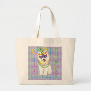 Bolsa Tote Grande Mardi Gras Samoyed