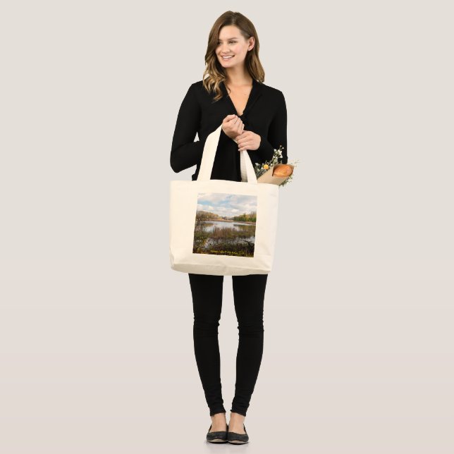 Bolsa Tote Grande Mares e Florestas de Refúgio em Eagan (Frente (modelo))