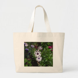 Bolsa Tote Grande Margarida Africana Branca