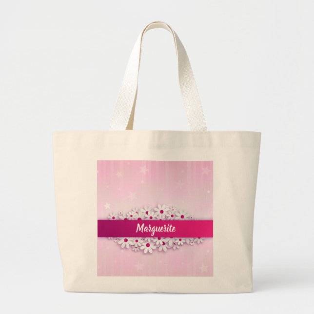 Bolsa Tote Grande Margarida Dobrada Rosa (Frente)
