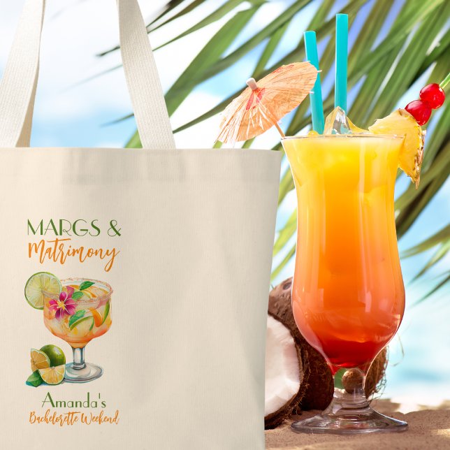 Bolsa Tote Grande Margs e Matrimônio Tequila & Festa de Despedida de (Criador carregado)