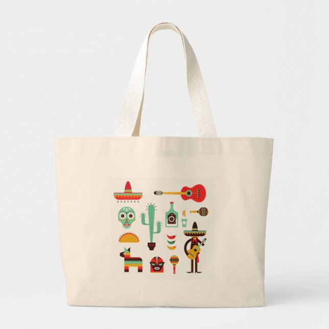 Bolsa Tote Grande mariachi mexicano (Frente)