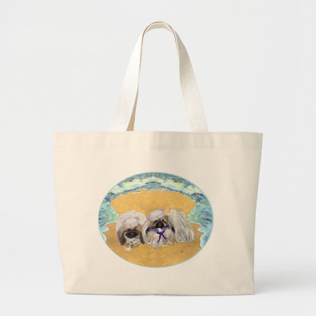 Bolsa Tote Grande Marinheiros Pequinês (Frente)