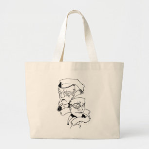 Bolsa Tote Grande Máscara de Teatro Musical da Broadway Presente par