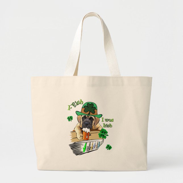 Bolsa Tote Grande Mastiff St Patricks Inglês (Frente)