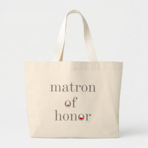 Bolsa Tote Grande Matrona cinzenta do texto da honra