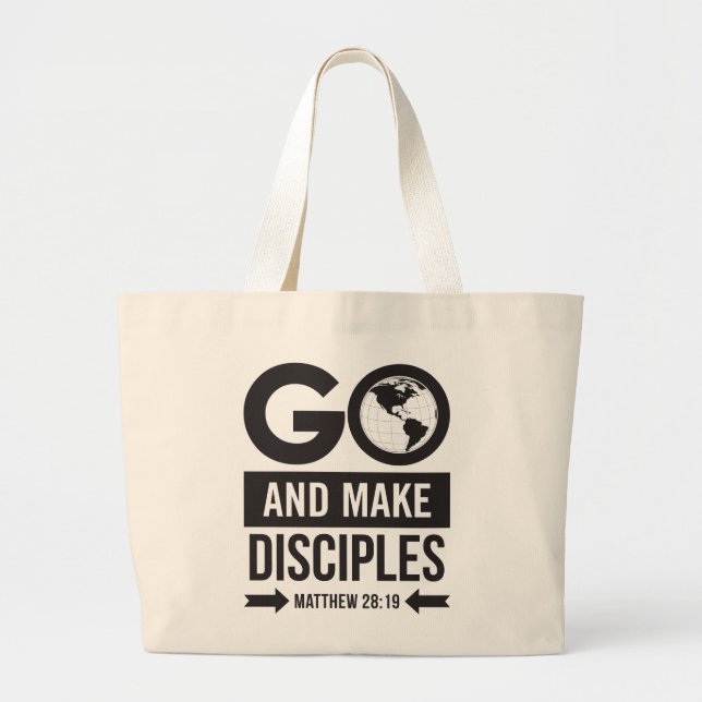 Bolsa Tote Grande Matthew 28:19 (Frente)