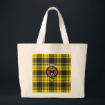 Bolsa Tote Grande McLeod Tartan, Badge, and Motto Tote<br><div class="desc">McLeod tartan pattern with official McLeod badge and motto.</div>