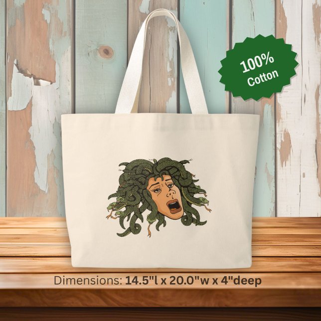 Bolsa Tote Grande Medusa Head (Criador carregado)