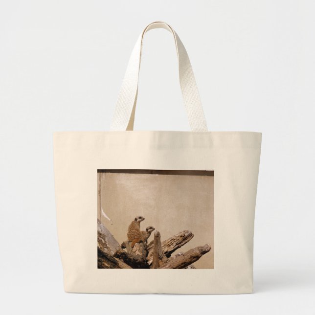 Bolsa Tote Grande Meerkat Lookout (Frente)