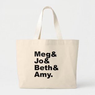 Bolsa Tote Grande Meg & Jo & Beth & Amy  Literatura feminina