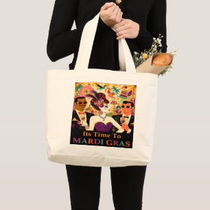 Bolsa Tote Grande Meio século Mardi Gras Cocktail