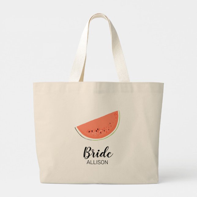 Bolsa Tote Grande Melancia do Partido Bridal (Verso)