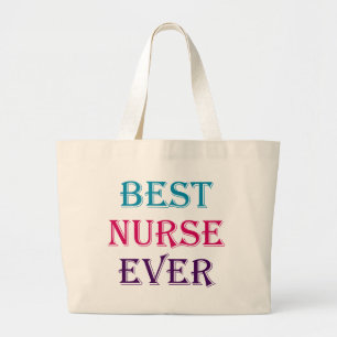 Bolsa Tote Grande Melhor Enfermeira De Sempre