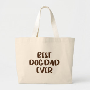 Bolsa Tote Grande Melhor Pai De Cão Nunca