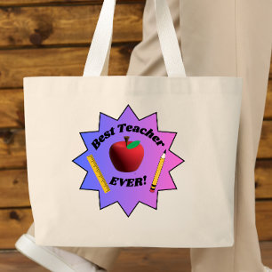 Bolsa Tote Grande Melhor Professor de TODOS OS TEMPOS!