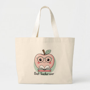 Bolsa Tote Grande Melhor Professora Design da Apple