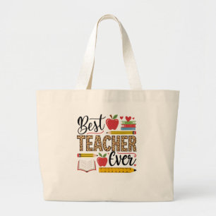 Bolsa Tote Grande Melhor Professora Do Mundo