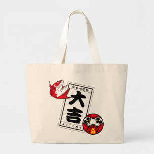 Bolsa Tote Grande Melhor Sorte de OMIKUJI