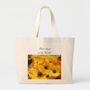 Bolsa Tote Grande Melhor Tia do Mundo! bolsas Tulipa Flores