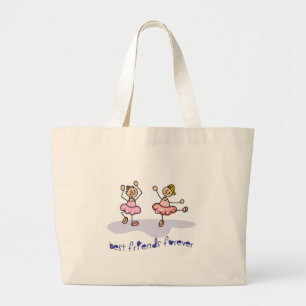 BOLSA TOTE GRANDE MELHORES AMIGOS PERSONALIZADOS PARA MENINAS DANÇA