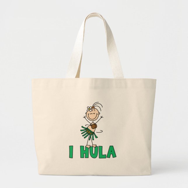 Bolsa Tote Grande Menina da vara mim Hula (Frente)