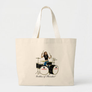 Bolsa Tote Grande Menina do baterista de Waheela