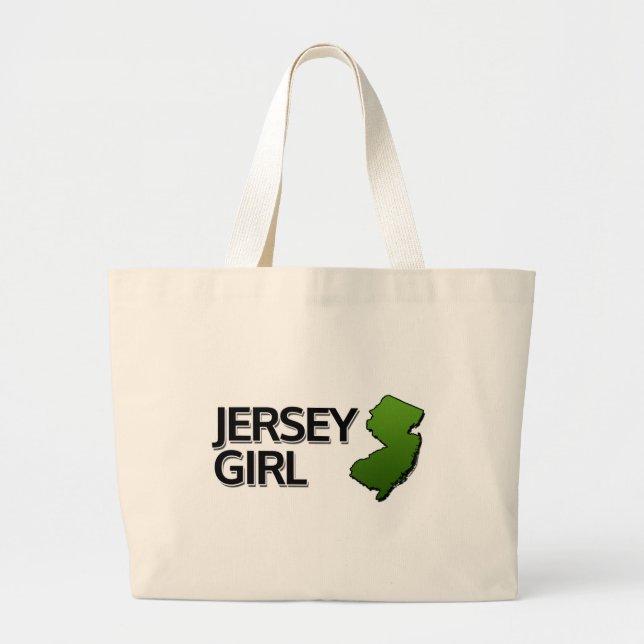 Bolsa Tote Grande Menina do jérsei (Frente)
