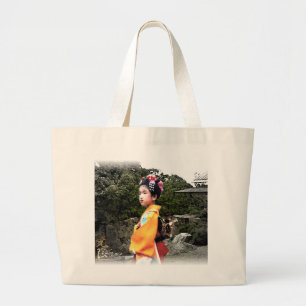 Bolsa Tote Grande Menina no saco do quimono