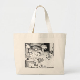 Bolsa Tote Grande Menina Sewing louca