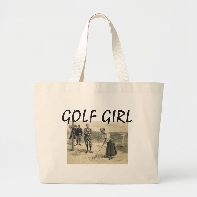 Bolsa Tote Grande Menina SUPERIOR do golfe (Frente)