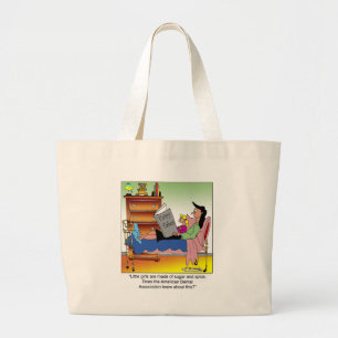 Bolsa Tote Grande Meninas, açúcar, especiaria & dentistas