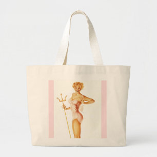 Bolsa Tote Grande MENINAS MÁS Pin-UPS retro da NOTÍCIA BOMBÁSTICA