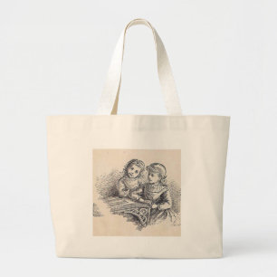 Bolsa Tote Grande Meninas na capa interna de fácil leitura