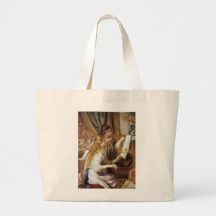 Bolsa Tote Grande Meninas no Piano