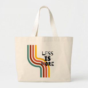 Bolsa Tote Grande 'Menos É Mais' Listras Minimalistas Retro
