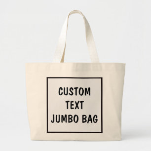 Bolsa Tote Grande Mensagem Personalizada de Personalização da Barr