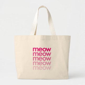 Bolsa Tote Grande meow do meow do meow do meow