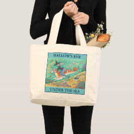 BOLSA TOTE GRANDE MERMAID WITCH, HALLOWEEN MERHORSE JUMBO TOTE BAG